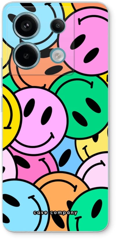 Case Company® - Hoesje geschikt voor Xiaomi Poco X6 hoesje - Smiley N°1 - Soft Cover Telefoonhoesje - Bescherming aan alle Kanten en Schermrand