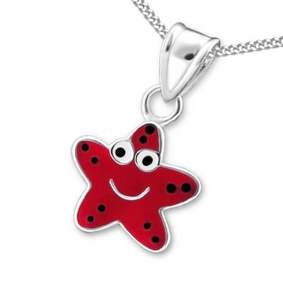 Princess Ketting Agoeti - 925 Zilver E-Coating - Zeester - ∅8mm - 38cm
