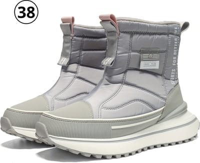 Livano Antislip Sneeuwboots - Snowboots - Wintersport Sneeuwschoenen - Ski Gadgets Voor Dames - Maat 38 - Licht Grijs