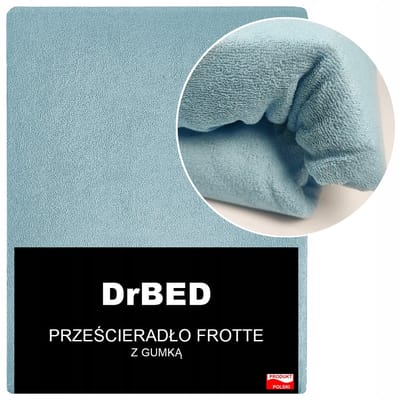 DrBED - Frotte Hoeslaken - 120x200 cm - Lichtblauw - Ademend - Comfortabel