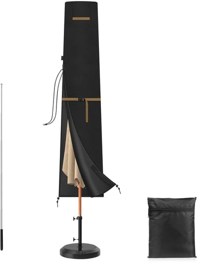Dailygoods- Afdekhoes Waterdicht - Parasolhoes voor Zweefparasol - Beschermhoes voor Parasol - 175 x 32/38 cm - Hoogwaardig Oxford-Materiaal - Telescoopstang met Rits