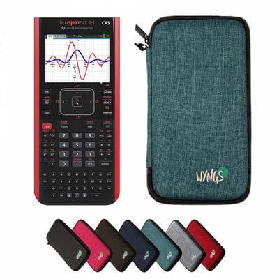 TI-Nspire CX II-T CAS incl. WYNGS Beschermhoes Turkoois - Grafische Rekenmachine - Basis Pakket