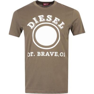 Diesel Heren 1976 Varsity Logo T-Shirt (Ivy Green)
