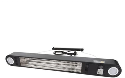 Perel Patio Heater Wall or Ceiling Mount 1500W – Elektrische Terrasverwarmer – Wand of Plafond Montage – Voor Tuin, Terras en Balkon