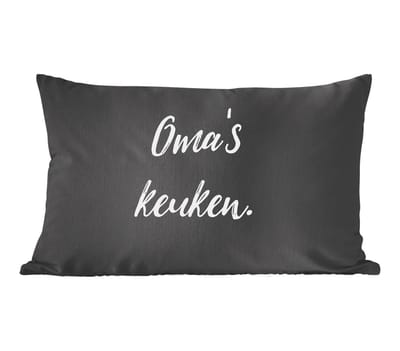 Sierkussens - Kussentjes Woonkamer - 60x40 cm - Koken - Quotes - Grootmoeder - Spreuken - Oma's keuken