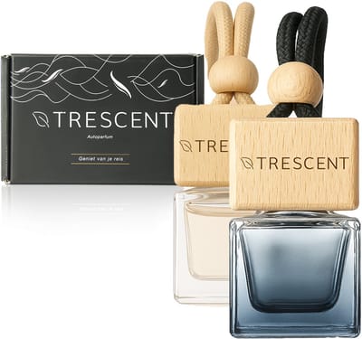 Trescent Autoparfum Set 'Million One & Bella' - Autogeur 2x10 ml - Luchtverfrisser Auto - Luxe Autogeurtjes Hanger