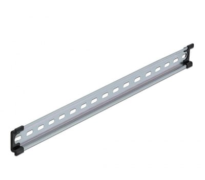 DIN-rail met sleufgaten | 19 inch | 48,2 x 3,5 x 0,75 cm | staal
