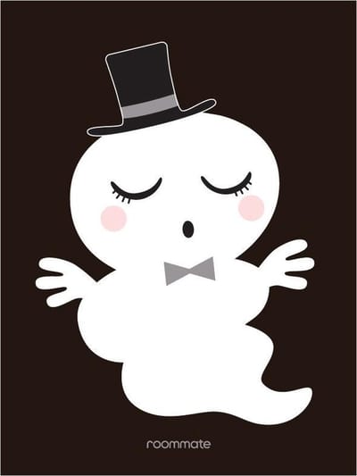 Roommate Poster Meneer Spook 30 X 40 Cm Zwart/wit