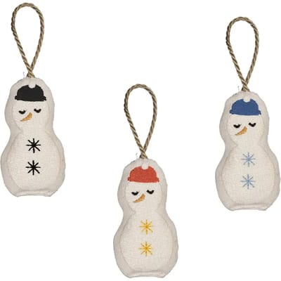 Decoratief object Fabelab Snowman (x3)