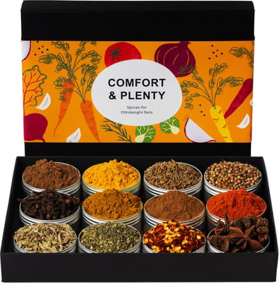 Ottolenghi Kruidenbox - 12 Kruiden + Recepten In Cadeauverpakking - Voor Comfort & Plenty - Geschenkdoos - Koken - Kruidenpotjes - Cadeau - TeaSaltAndSpices - Kookboek
