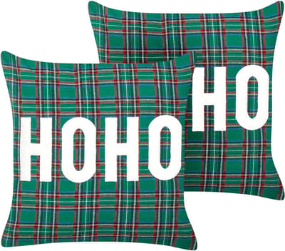 JOYCANDY - Sierkussen set van 2 - Groen - 45 x 45 cm - Polyester