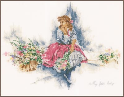Lanarte Borduurpakket - Borduurset - Borduurpakket volwassenen - Telpakket kit - 54 x 43cm - My fair lady - PN-0182405