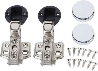 Dailygoods- Deurscharnier Roestvrij Staal 201 - Bufferscharnier - Glazen Deur - Kastdeurscharnier - Geruisloos Sluitend - Demping Systeem