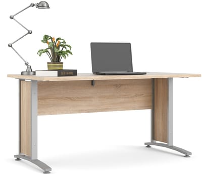 Giga Living Bureau Prima - Grijs/Naturel - 150x80x75cm