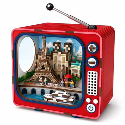 Inspirebox, 3D Houten Puzzel, TV-serie, Street View of Paris, BE011974, 16,7x8x13,1cm