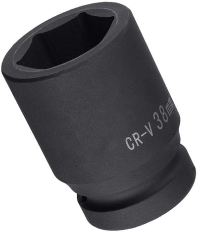 Solidchoice- Slagaansluiting 1 Inch - 6-punts Dopsleutel - Duurzaam Chroom-Vanadiumstaal - Corrosiebestendig - Lange Levensduur - 80 mm Lengte