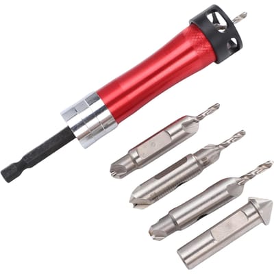 Verzonken Boor Bit Set met Verstelbare Diepteaanslag 1/4 Inch Zeskant Schacht Verzonken Boor Bits met Verzinkboor voor