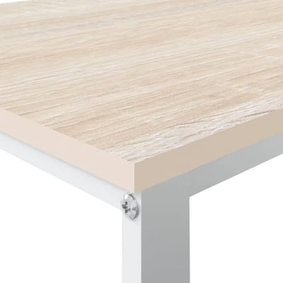 Bureau Houtlook - Werktafel Studiebureau - Thuiswerken Kantoor - Stabiel Metaalframe - 110x60x73 cm - Eikenlook Bruin