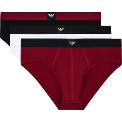 Emporio Armani SS25 Slip Coton Stretch Lot de 3 Sous-vêtements Homme EM002154AF14987-M5047 L black