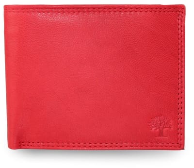 Heren Portemonnee Leer Rood - RFID Anti skim - Ritsvak voor Briefgeld - Cadeau voor Mannen - Leren Billfold