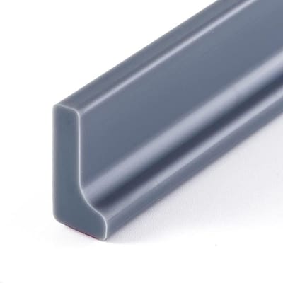 L-vormige 3 cm douchedrempel waterbarrière voor badkamer, douchebak en aanrechtstrip (1M, grijs - zelfklevend)