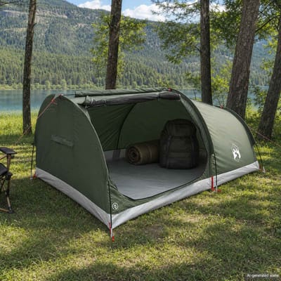 vidaXL - Hiking - Tent - Waterdicht - 2-persoons - Leger - Groen