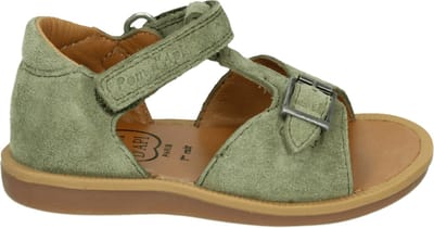 pom d'api - POPPY EASY - SandalenJongensKindersandalen - Kleur: Groen - Maat: 21