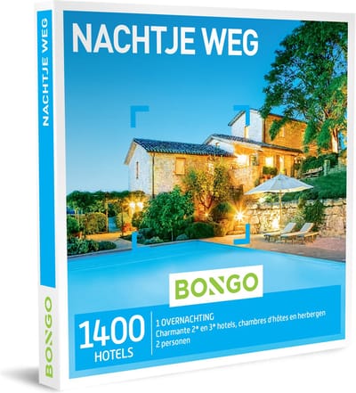 Bongo Bon - Nachtje Weg Cadeaubon - Cadeaukaart cadeau voor man of vrouw | 1400 gezellige hotels