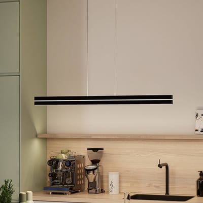 LED-hanglamp Raiko RGBW+ dimbaar 1400lm / 240lm 19W / 6W Zwart