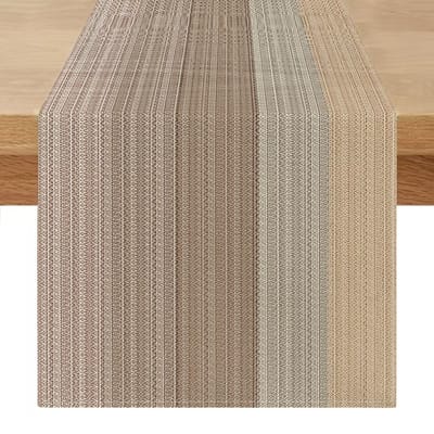 Tafelloper, modern, wasbaar, rechthoekig, beige, 40 x 180 cm, middenstuk, lente, zomer, tafelloper, decoraties voor verjaardag, tafel, feest, festival, bruiloft