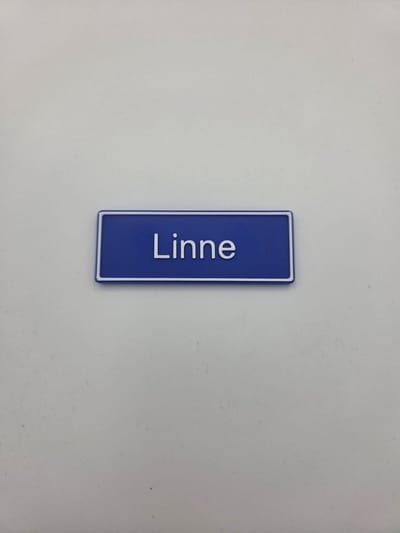 Koelkast Magneet plaatsnaam 8 X 3 CM Linne