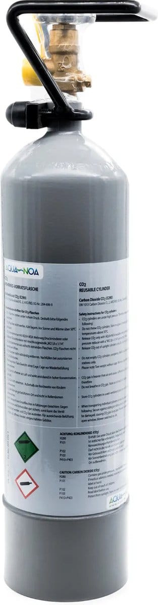 Aqua-Noa CO2 Fles Hervulbaar - Inhoud: 2000g - Ideaal voor toevoegen CO2 in Aquarium