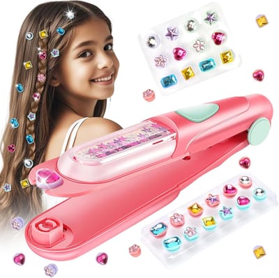 Haarstempelset met strasssteentjes, glinsterende haarjuwelen voor meisjes, haarstylingtool met herbruikbare glimmende diamantjes, verjaardagscadeau voor meisjes van 3, 4, 5, 6, 8-12 jaar.