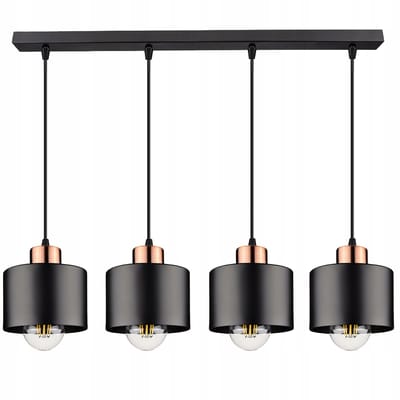 Hanglamp Plafond LED LX-1100 Zwart/Koper - Verstelbaar
