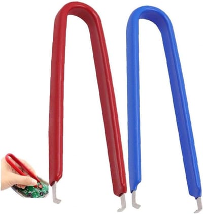 Pincet IC Extractor - Componenten Trekker - Elektronica Reparatie - Statische Bescherming - 10.5 cm - Blauw en Rood