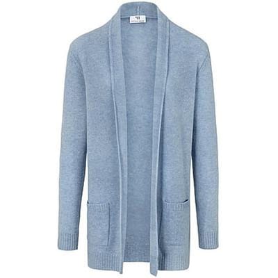 Lang vest 100% scheerwol Van Peter Hahn blauw