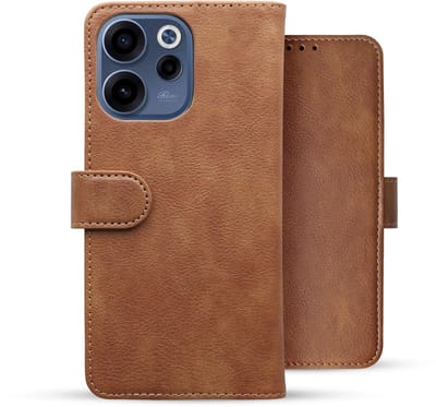 Rosso Element Geschikt voor Oppo Reno 15 F 5G | Wallet Book Case | Portemonnee Hoesje | 3 Pasjes | Magneetsluiting | Stand Functie | Bruin