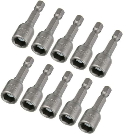 Moer Driver Bit Set - Dopsleutel Bits - Klussen en Monteren - Verzonken Hoek Ontwerp - 10 Stuks 8mm - Metaal