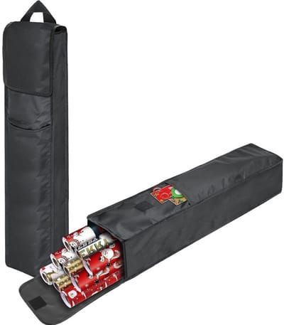 2 stuks Opbergtas - 75 x 13 cm - voor cadeaupapier & vuurwerk & inpakpapier - waterdicht - scheurbestendig - gemaakt van 600D Oxford-stof - cadeaupapier opbergtas