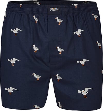 Happy Shorts Wijde Boxershort Zeemeeuw - Losse boxershort - Maat XL