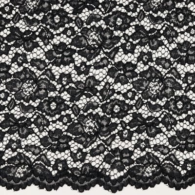 10 meter kant stof - Zwart - 145cm breed