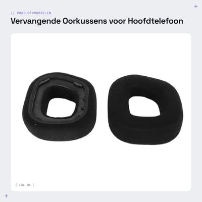 Dailygoods - Vervangende Oorkussens voor Hoofdtelefoon voor Comfort en Geluidsisolatie