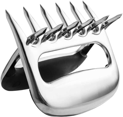 Vleesklauwen - Getrokken Varkensklauwen - Vlees Scheuren - Berenklauwstructuur - 115 x 110 mm - Zilver