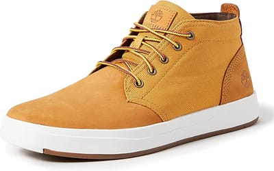 Timberland Davis Square Chukka Enkellaarsjes Bruin - 43½ - Geniet in je vrije tijd van de Davis Square van leer en eersteklas Chukka-stof. Cordura & Reg; ecomade stof. Vetersluiting voor een perfecte pasvorm. 5% mesh-voering gerecycled PET. - Heren