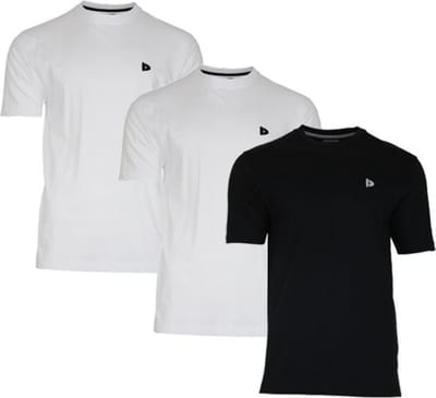 3-Pack Donnay - T-shirt (Vince) - Sportshirt - Heren - White/Black/White (278) - maat S