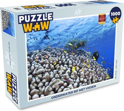 Puzzel Onderwater rif met vissen - Legpuzzel - Puzzel 1000 stukjes volwassenen