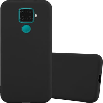 Cadorabo Hoesje geschikt voor Huawei MATE 30 LITE in CANDY ZWART - Beschermhoes gemaakt van flexibel TPU silicone Case Cover