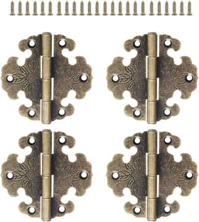 Solidchoice - Antieke Bronzen Mini Deurophangscharnieren voor Meubels