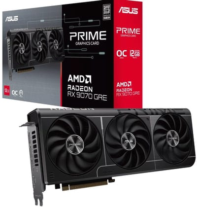 ASUS Prime Radeon RX 9070 GRE OC Edition - Videokaart - 12GB - GDDR6 - PCIe 5.0 - 1x HDMI 2.1b - 3x DisplayPort 2.1a