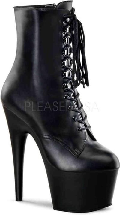 Pleaser - ADORE-1020 Plateau Laarzen, Paaldans schoenen - Paaldans schoenen - 36 Shoes - Zwart